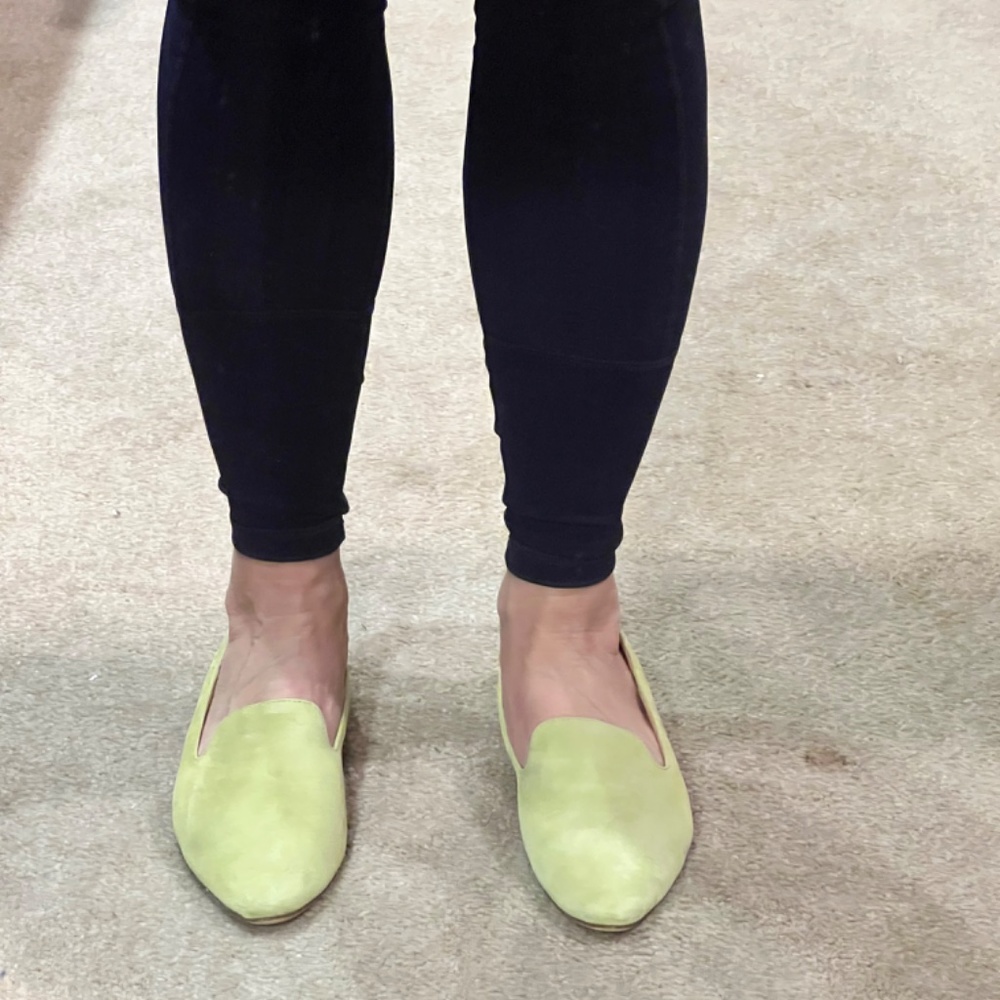 Celery green suede flats by Naturalizer - Picture 7 of 9